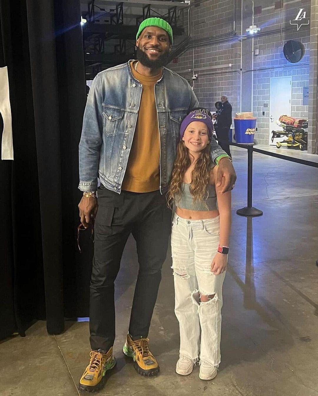 LeBron James and fan Gaia