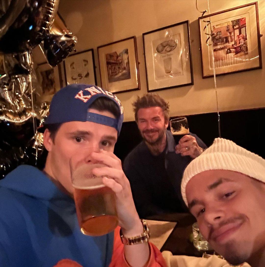 David Beckham Entertain Son Cruz With First Legal Beer For His 18th Birthday