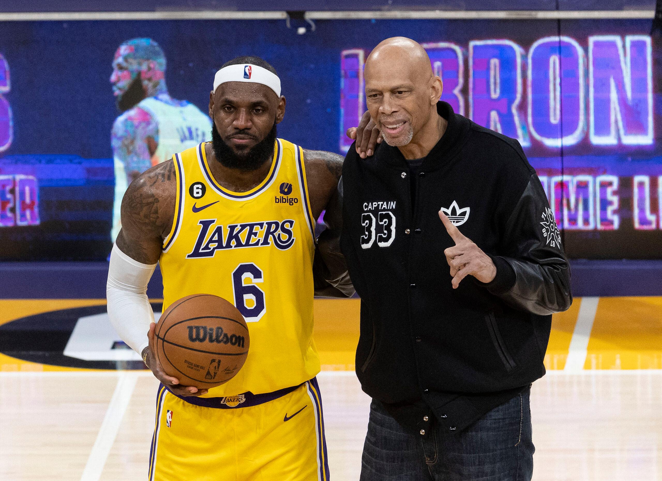 LeBron James and Kareem Abdul-Jabbar