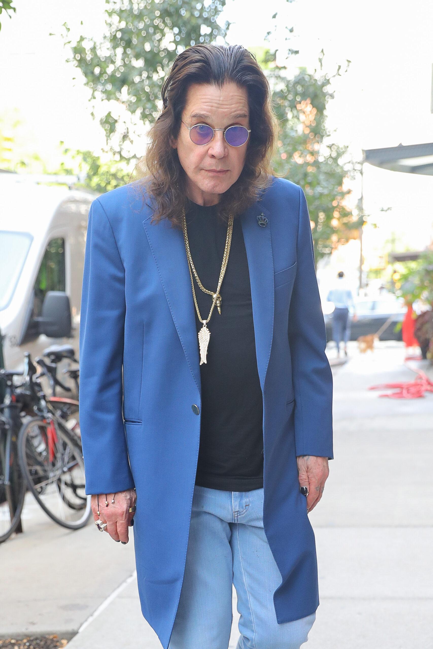 Ozzy Osbourne looks stylish while arrives at his hotel in New York City