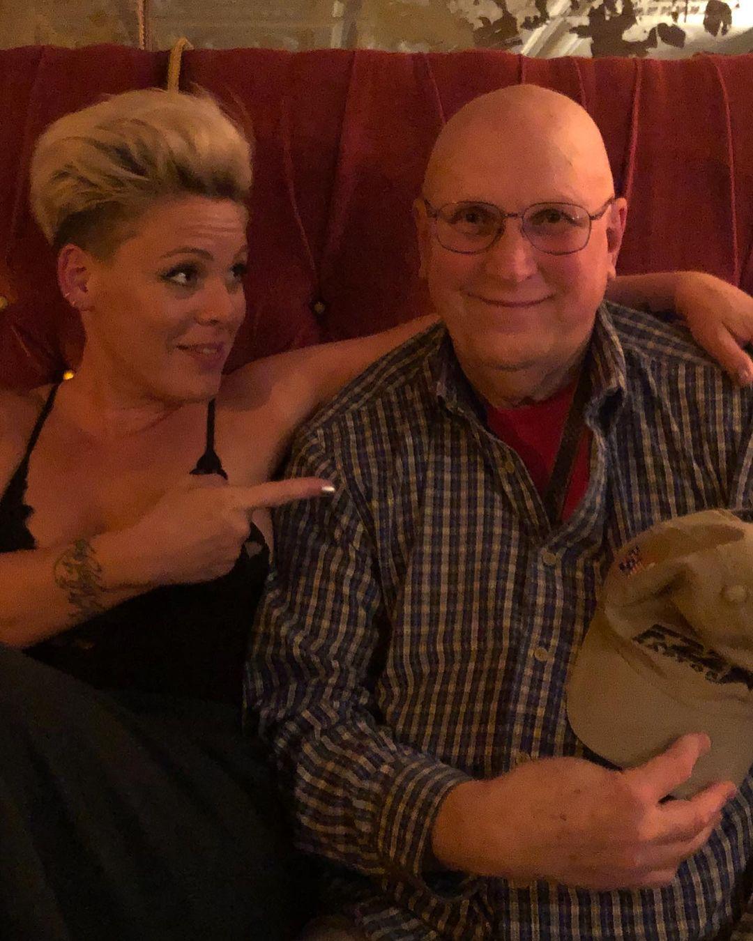 Singer Pink and her father Jim Moore
