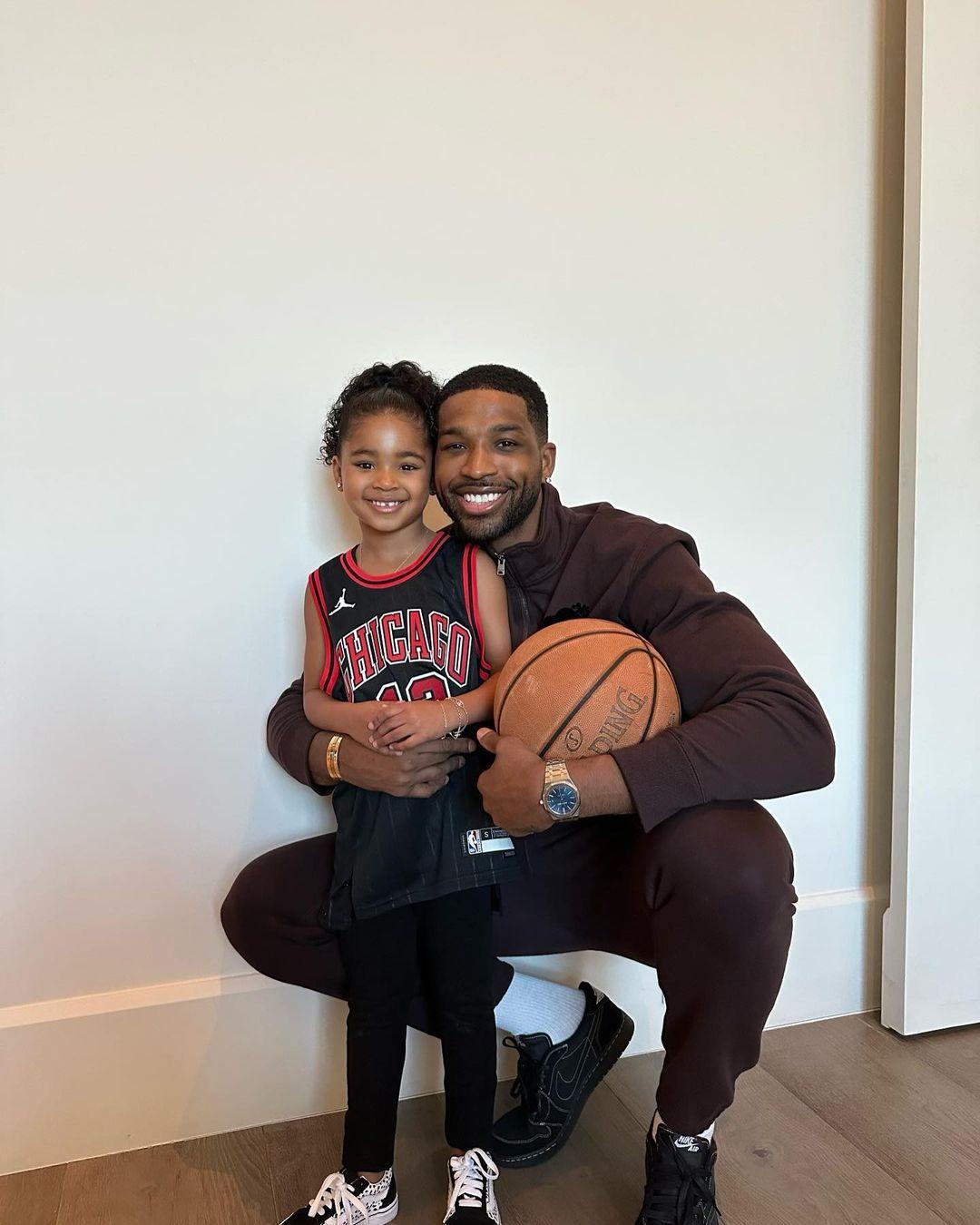 Tristan Thompson bonds with daughter True