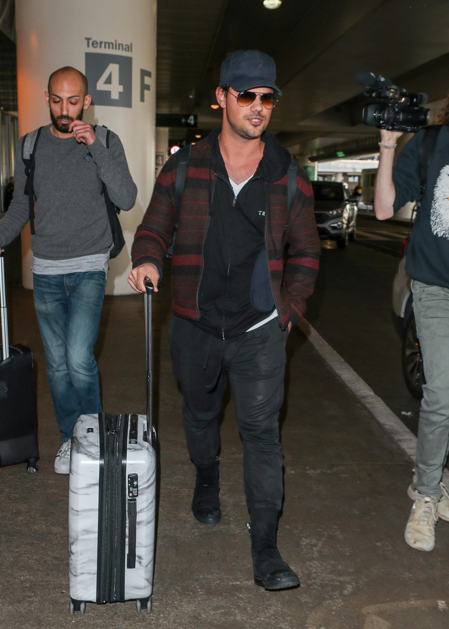 Taylor Lautner at LAX International Airport