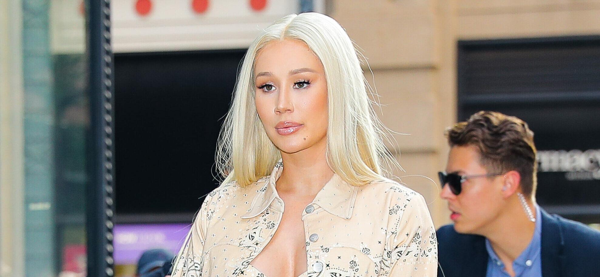 Iggy Azalea was spotted leaving AOL studios in NYC on Jul 25 2019