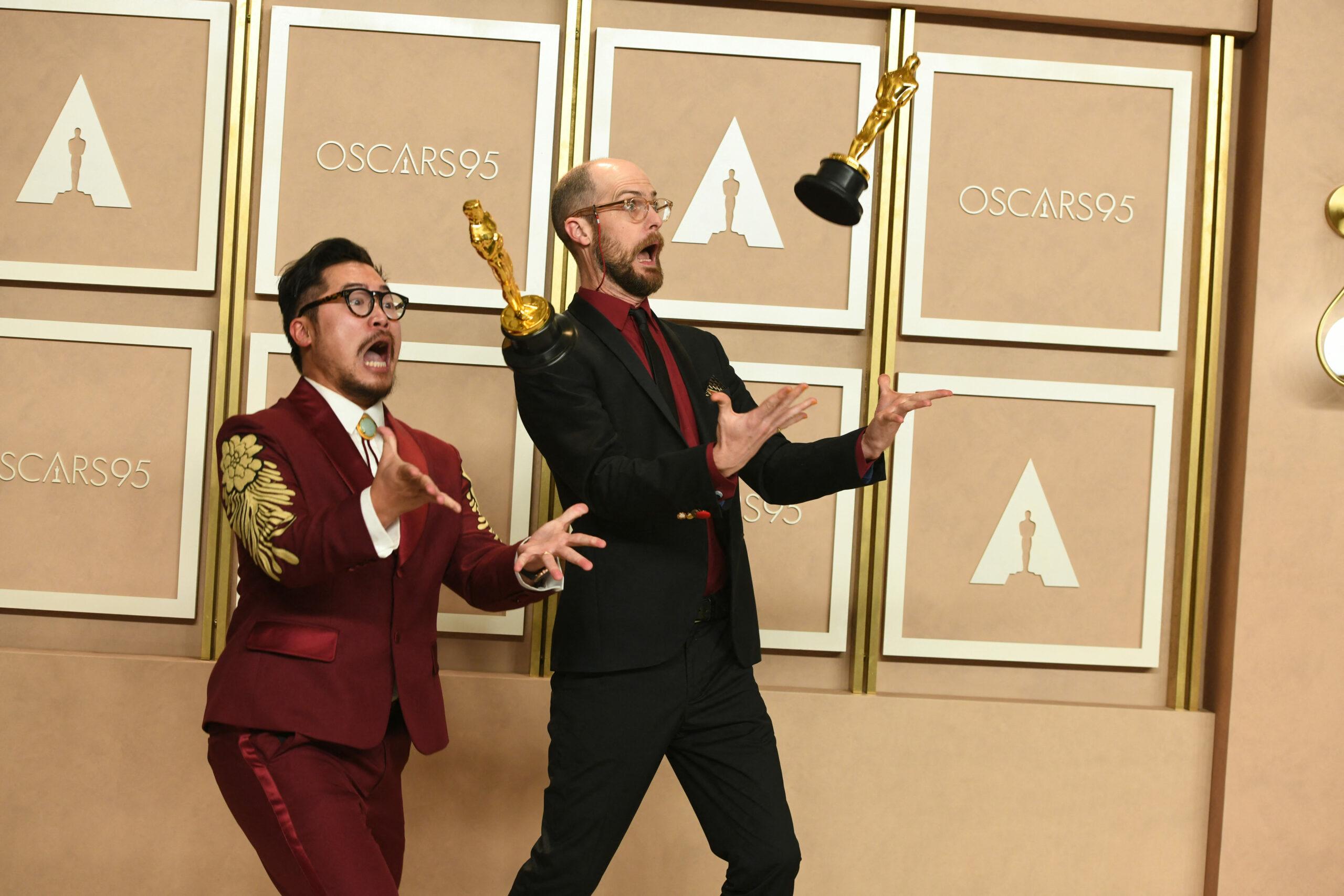 Daniel Kwan and Daniel Scheinert at the Oscars 2023: PRESS ROOM