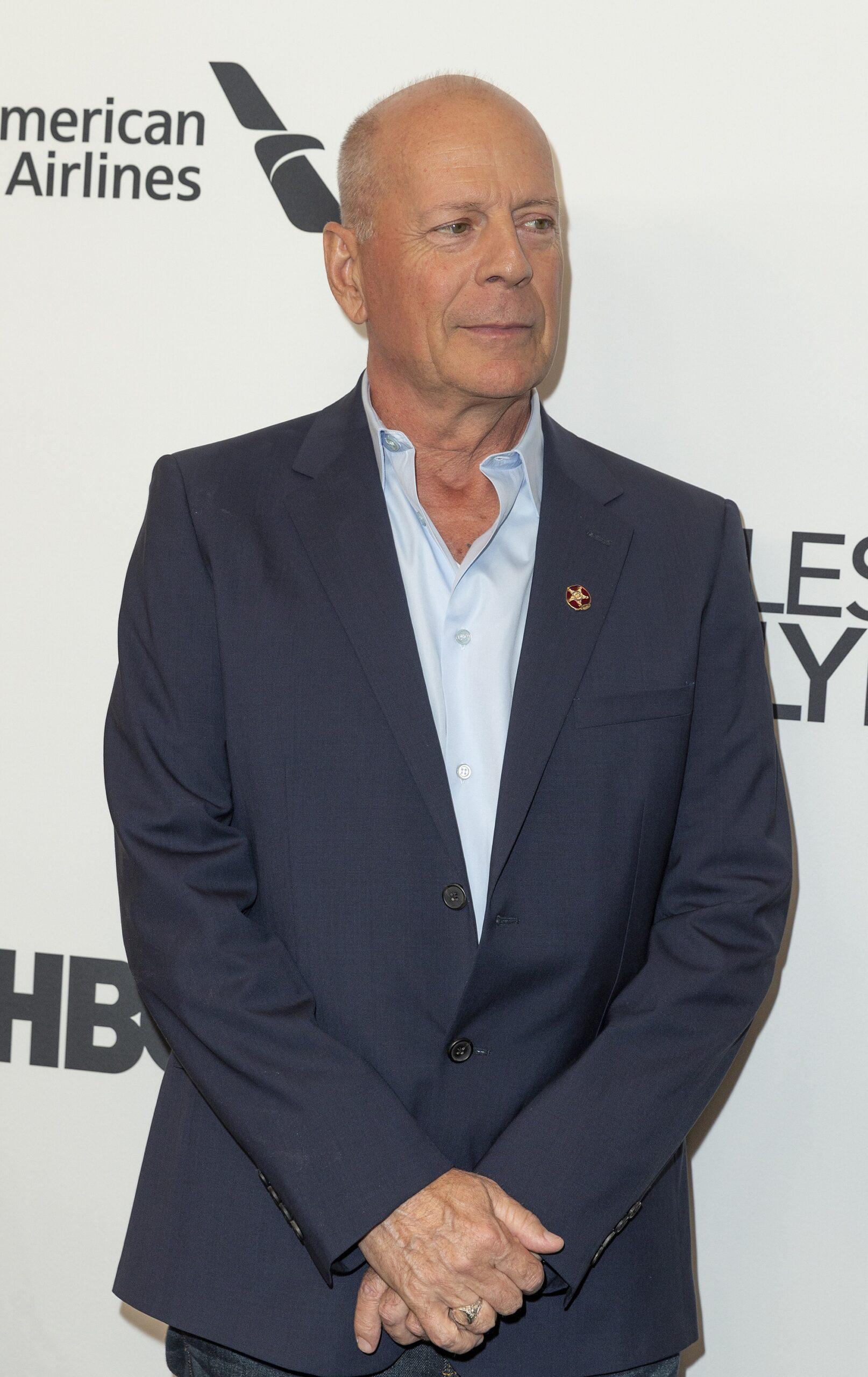 Bruce Willis at the Motherless Brooklyn premiere at 57th NYFF