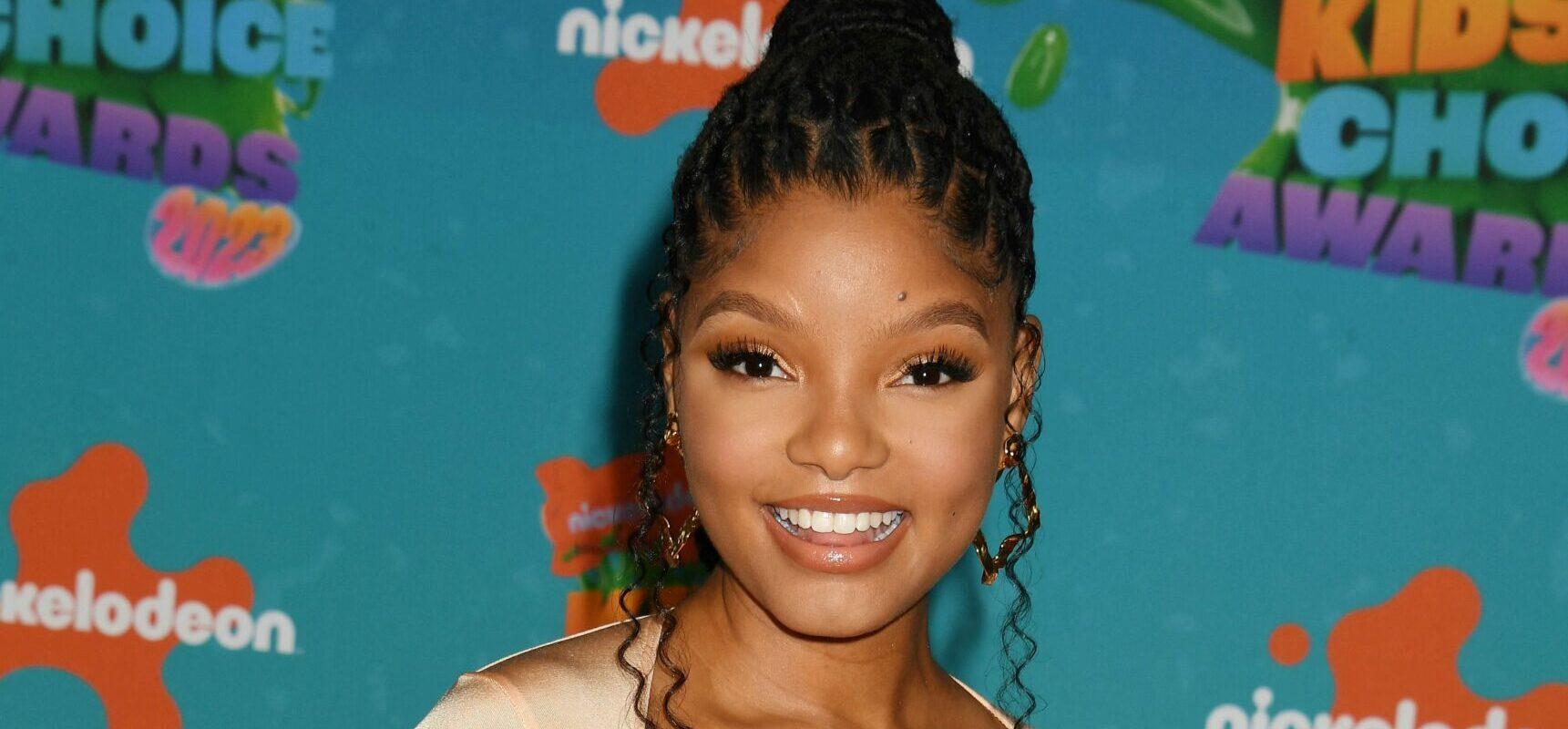 Halle Bailey Holds Back Tears Showing Off Her New Ariel Doll