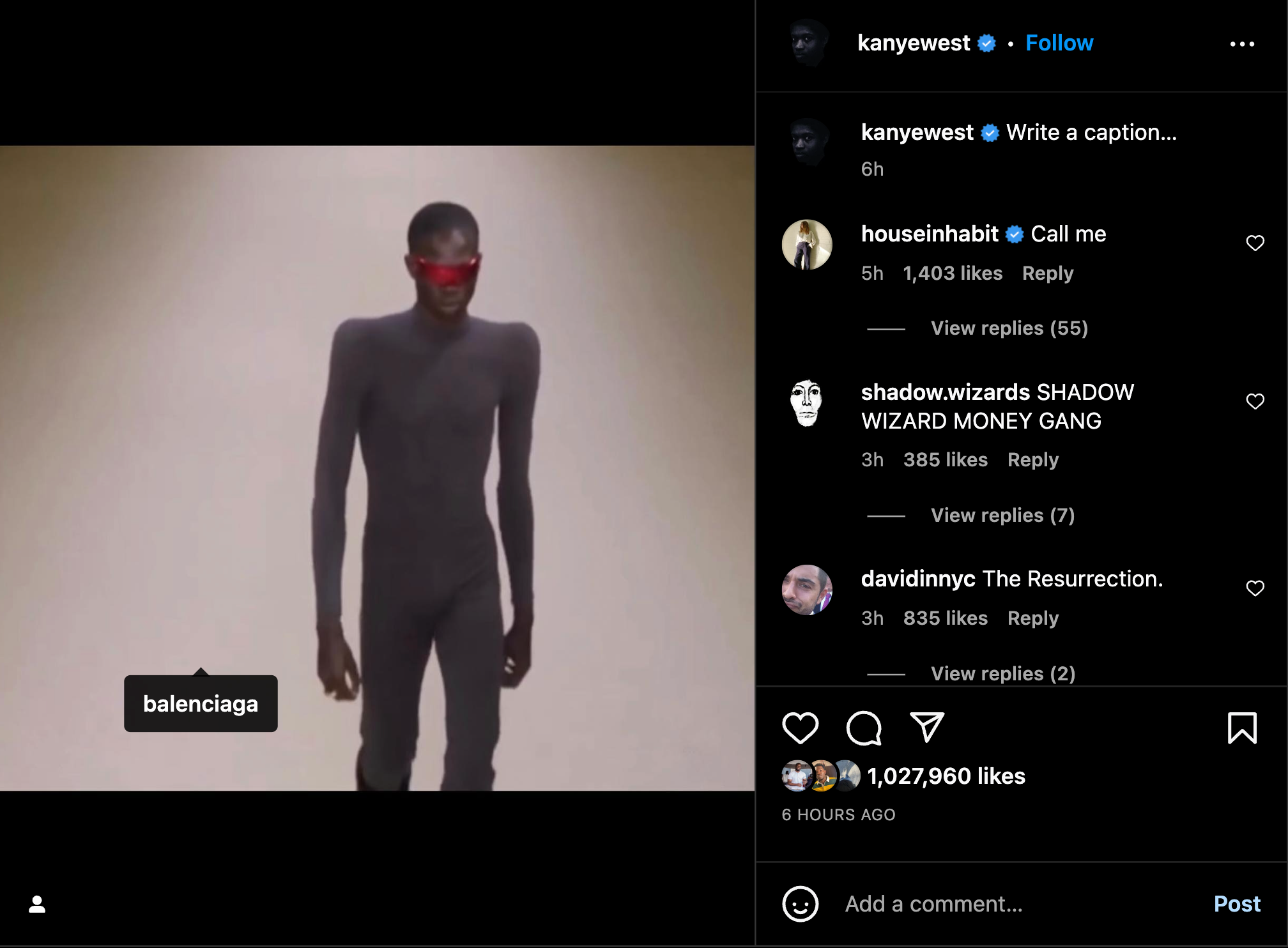 Kanye West makes return to Instagram