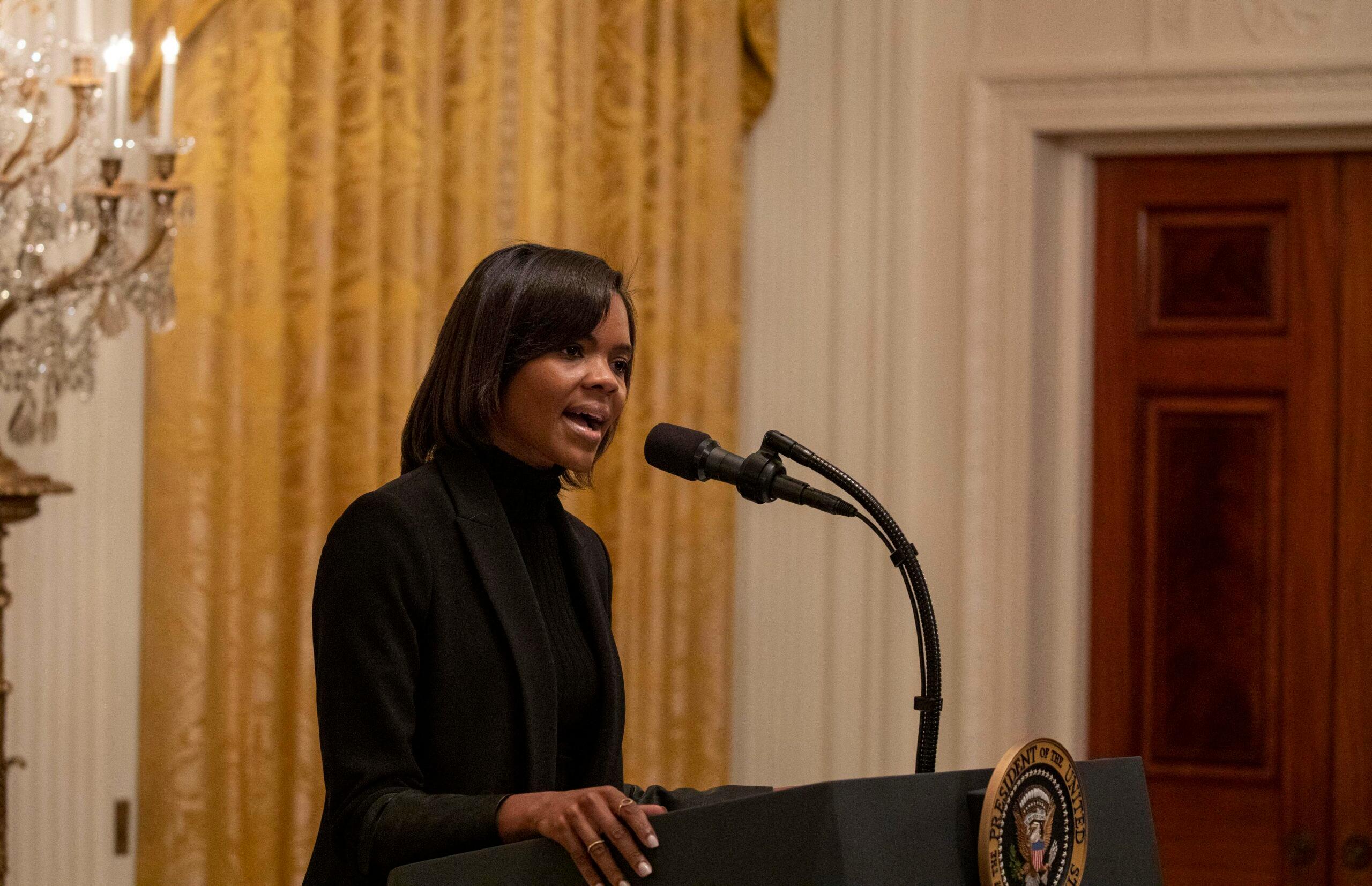 Candace Owens speaks at the Young Black Leadership Summit 2019 at the White House in Washington, D.C