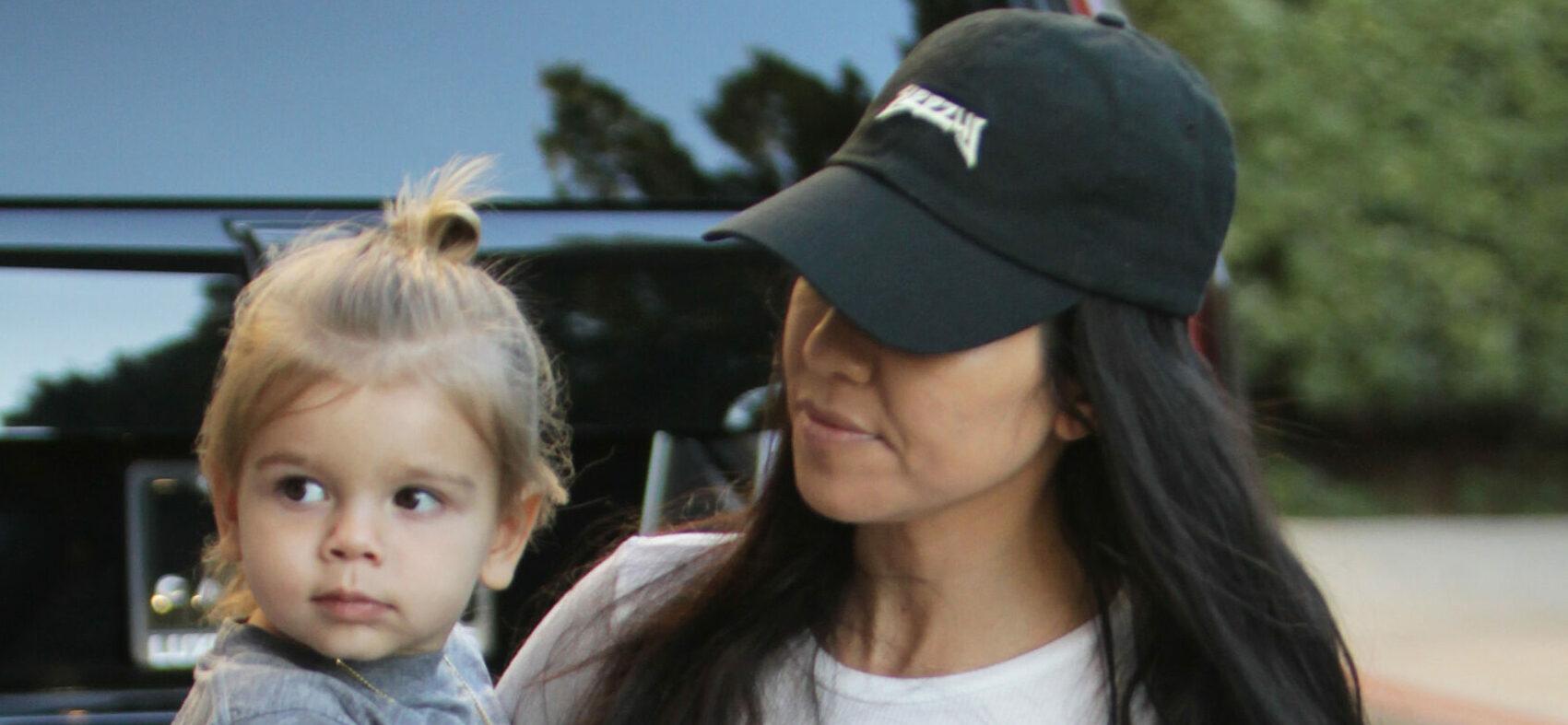 Kourtney Kardashian & Son Reign Are Twins In Matching Hair Styles