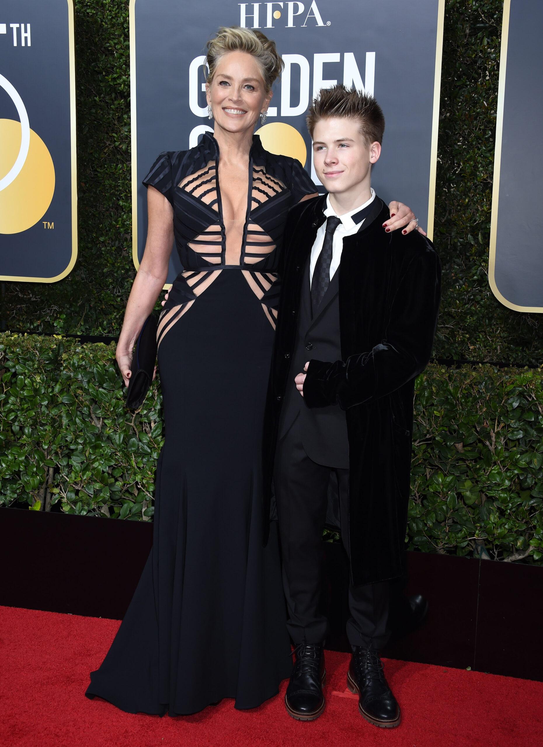 Sharon Stone with son Roan