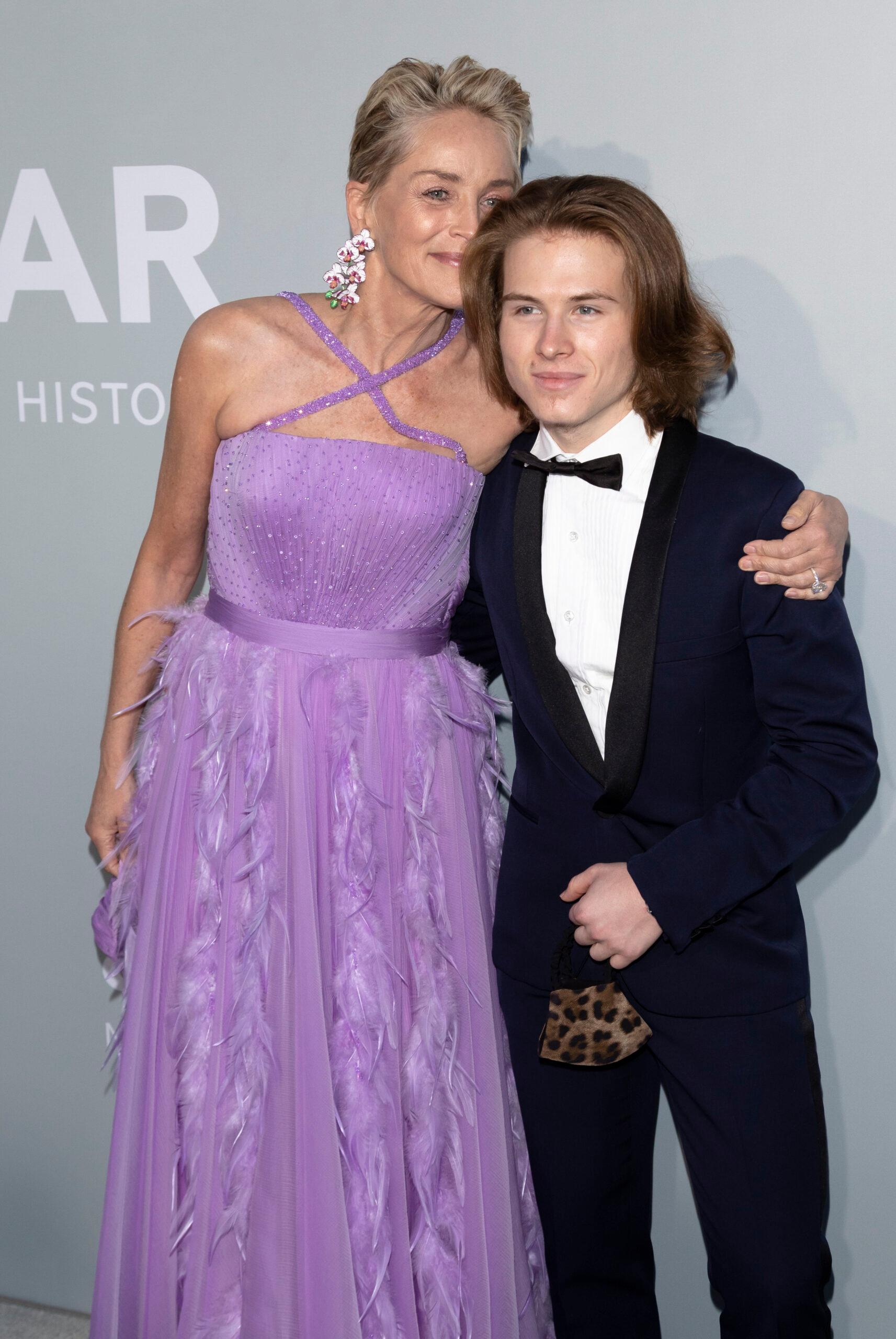 Sharon Stone with son Roan