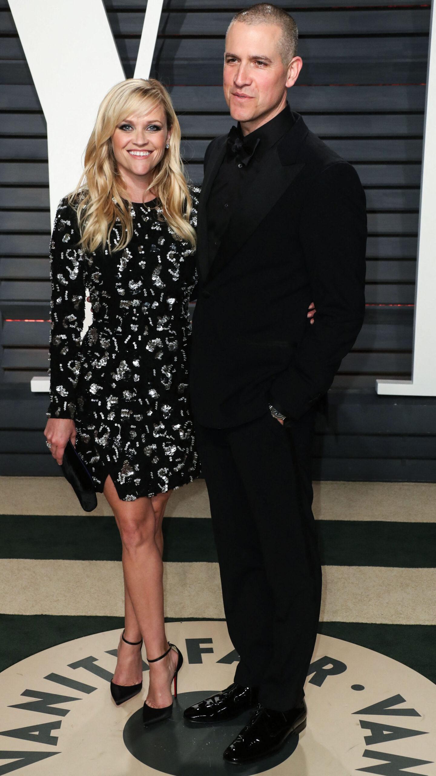 Reese Witherspoon e Jim Toth na festa do Oscar da Vanity Fair 2017