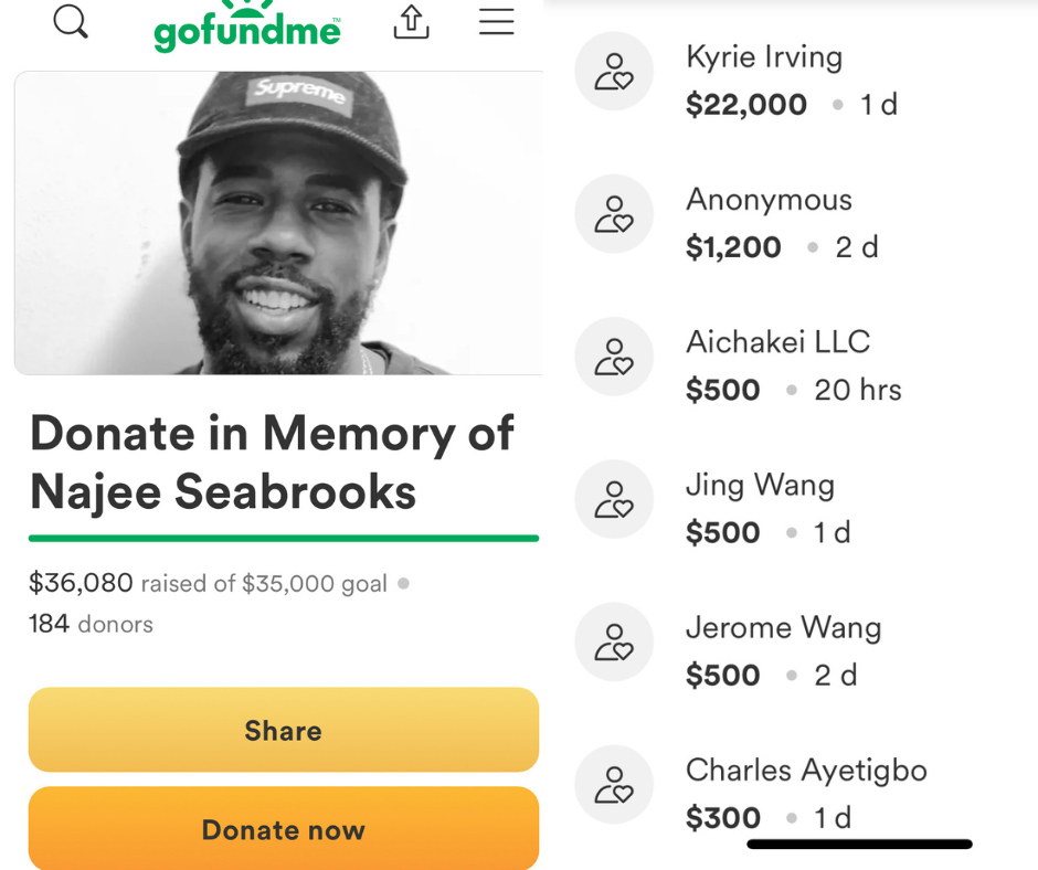 Kyrie Irving donates to GoFundMe