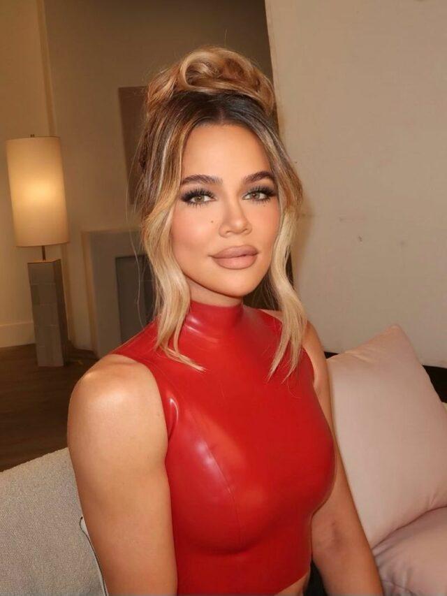 Khloe Kardashian stuns in red for Hulu teaser