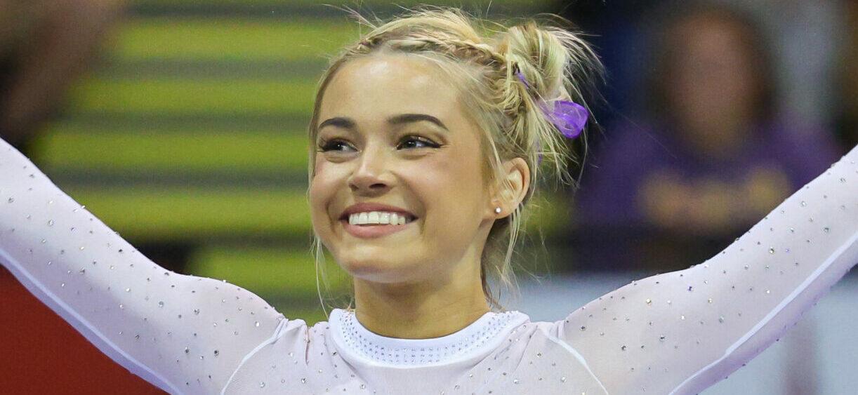 LSU Gymnast Olivia Dunne Drops Jaws In Her Insanely Low-Cut Top