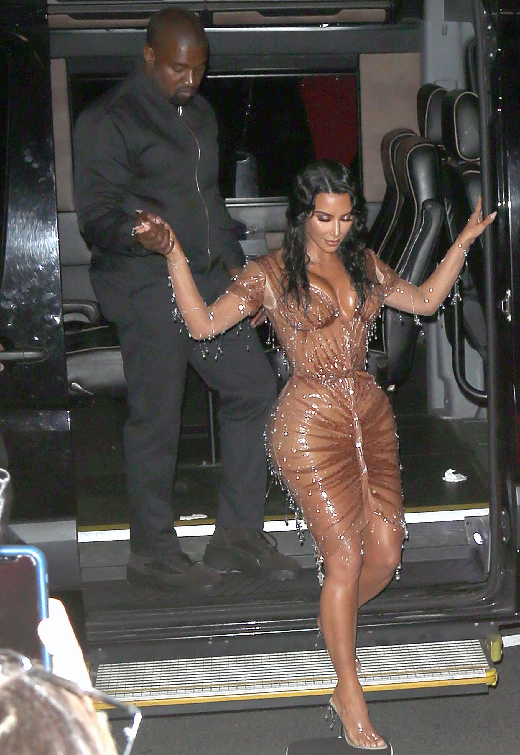 Kim Kardashian and hubby Kanye West leaving Met Gala Post Parties in New York City