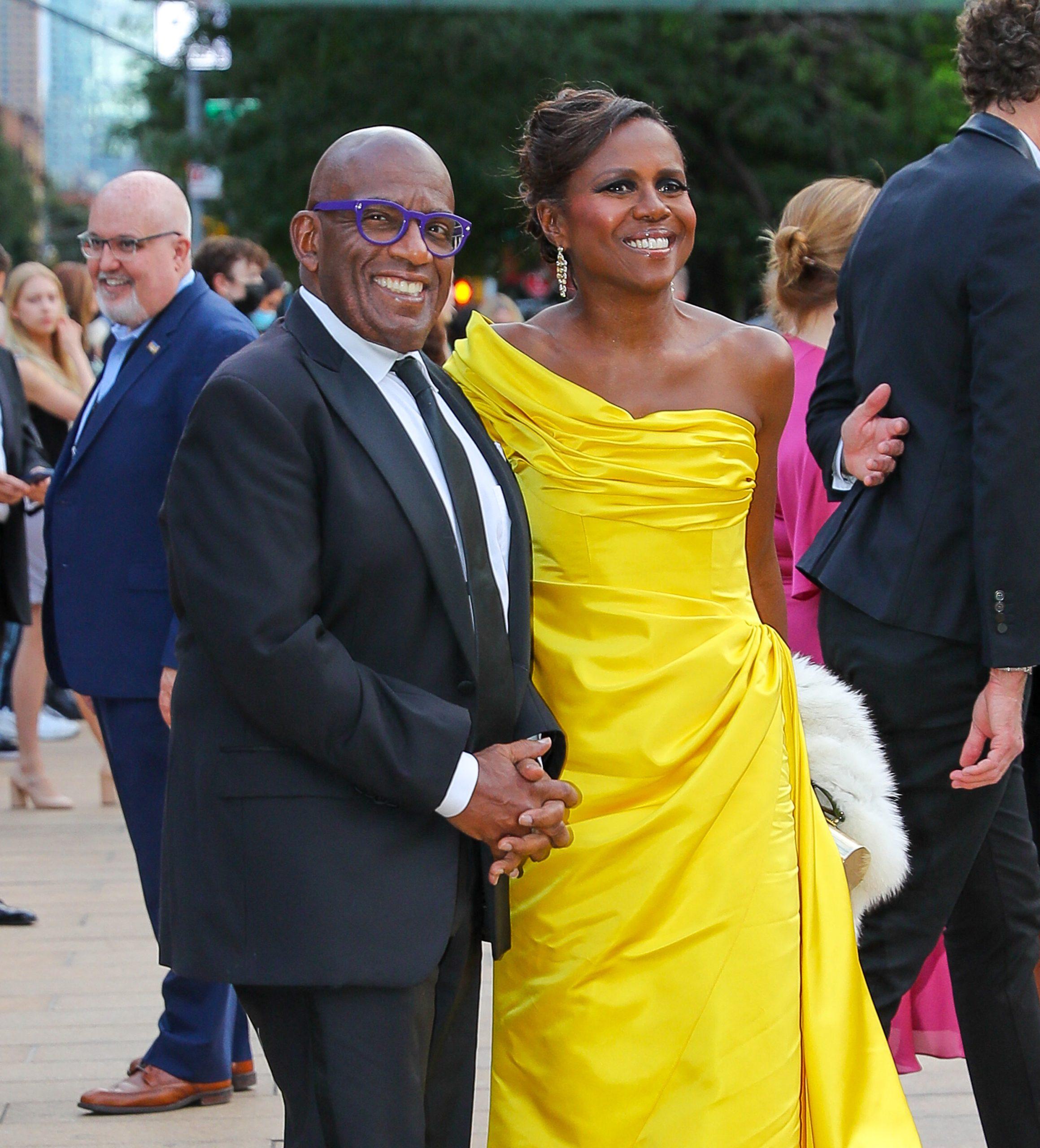 Al Roker and his wife Deborah Roberts seen arriving at the Lincoln Center in NYC on Sep 30, 2021