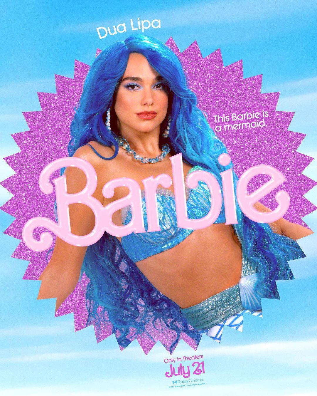 Dua Lipa Stuns As A Mermaid For Her Acting Debut In The Upcoming 'Barbie' Movie