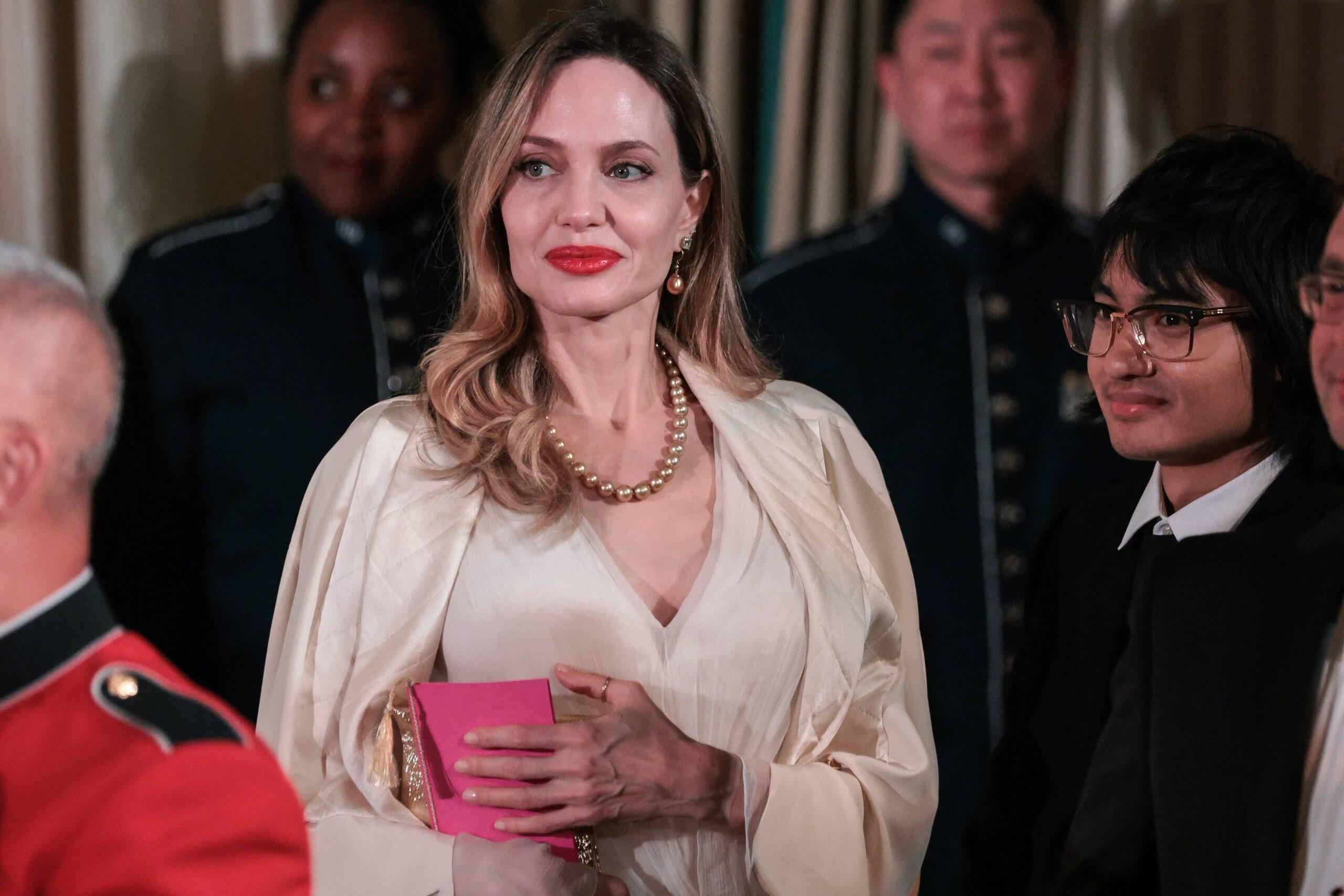 Proud Mama Angelina Jolie Attends White House Soirée With Son, Maddox