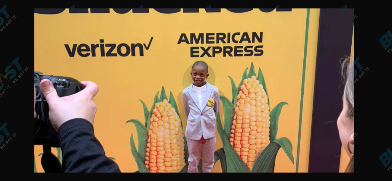 Corn Kid on the red carpet for 