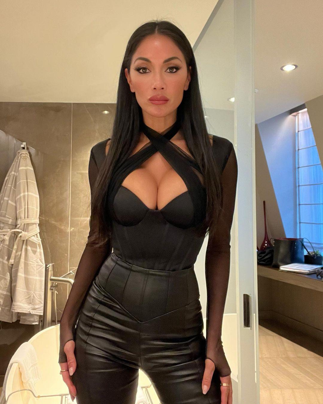 Nicole Scherzinger Can't Contain Bust In Skintight Catsuit As She Hits Broadway Milestone