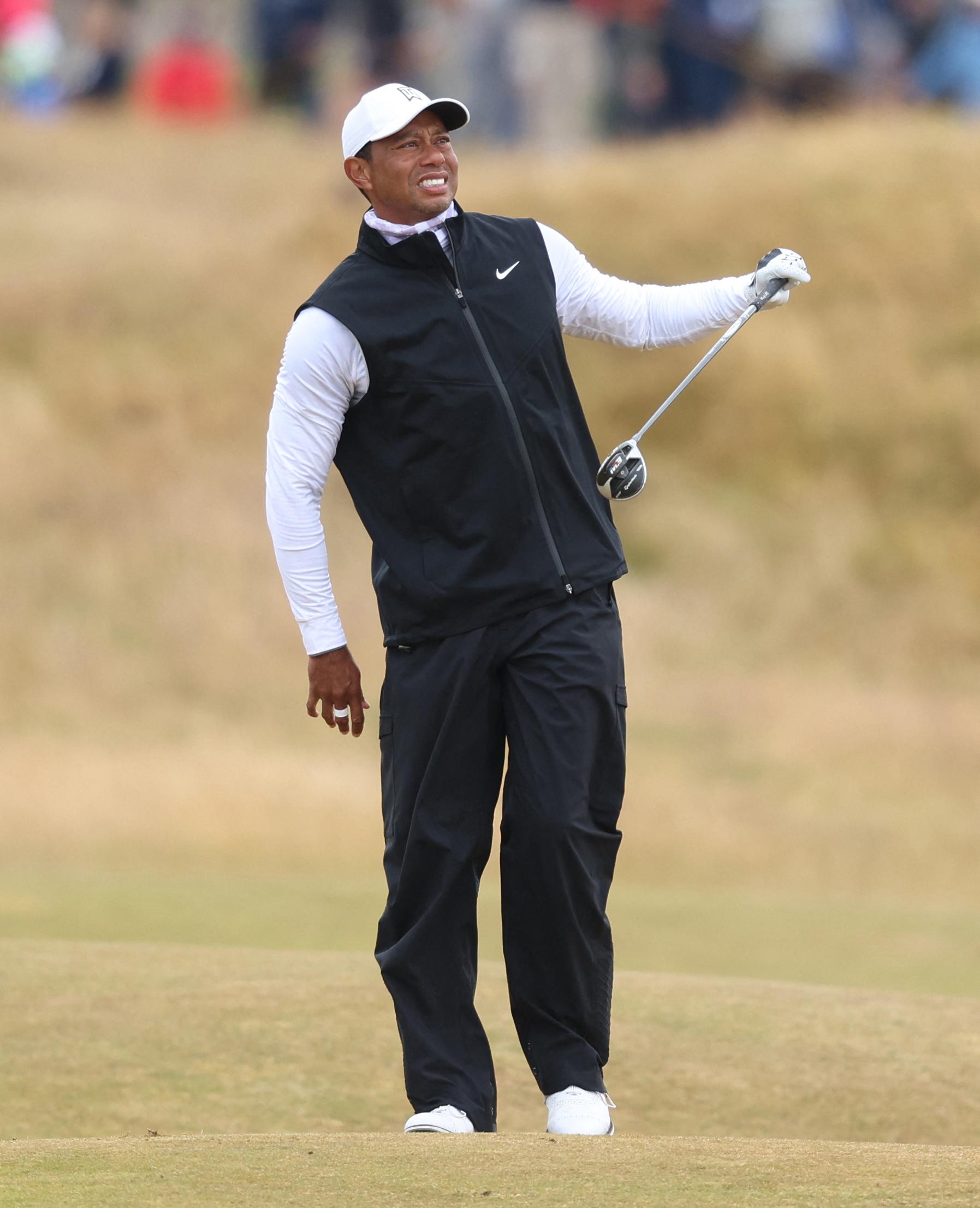 Tiger Woods at The 150th Open Golf - St Andrews Old Course - Day Two