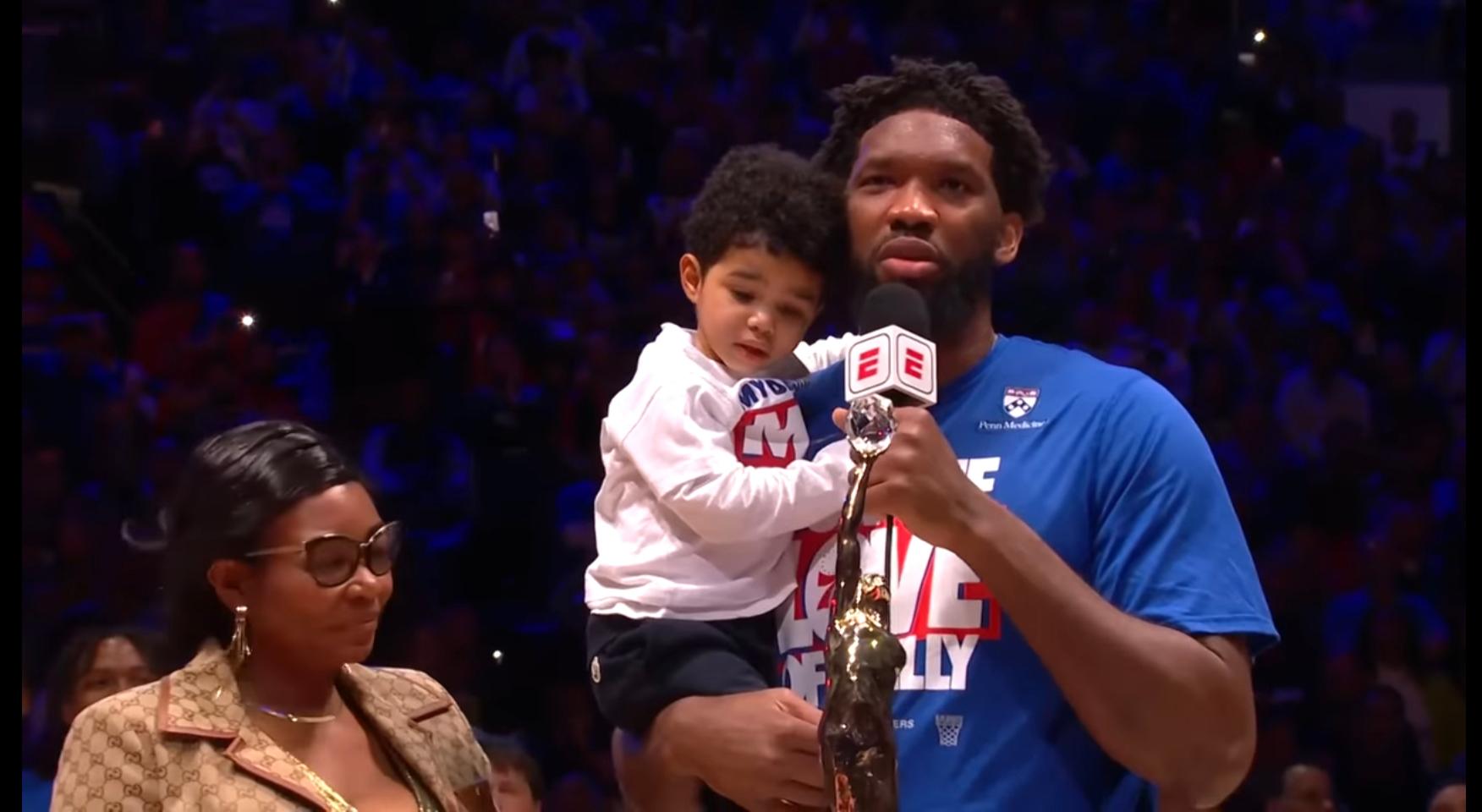 Joel Embiid and son Arthur