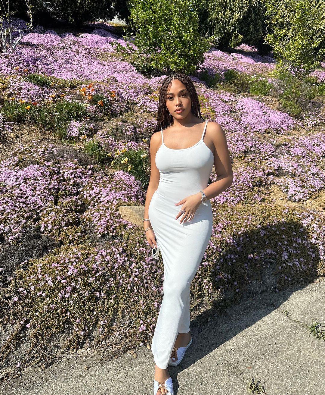 Jordyn Woods' Alluring Curves Draws Attention In THIS Simple Summer Dress