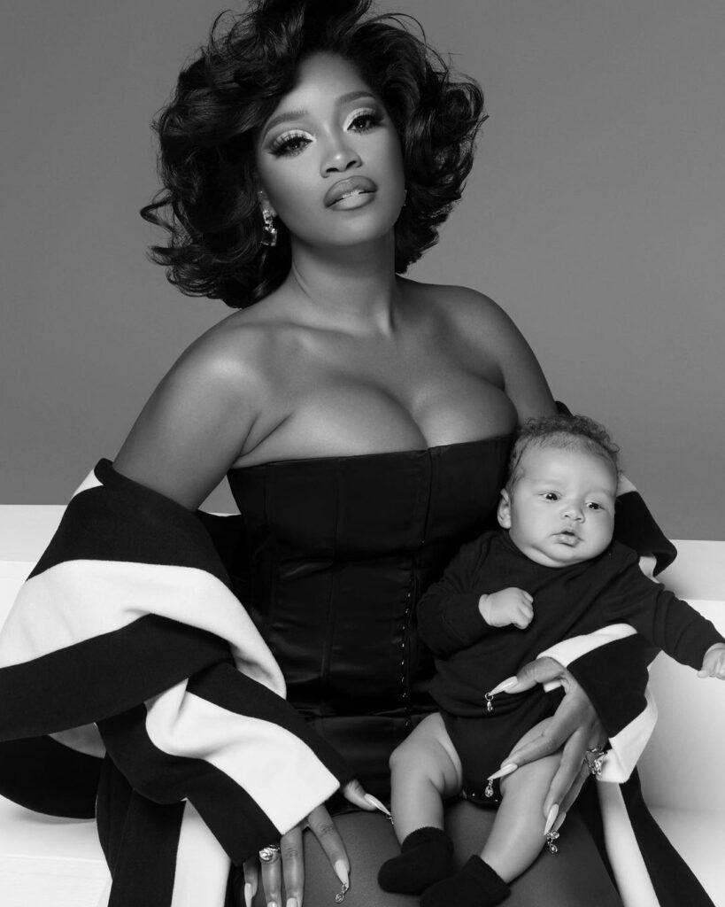 Keke Palmer with her baby for Mother's Day shoot
