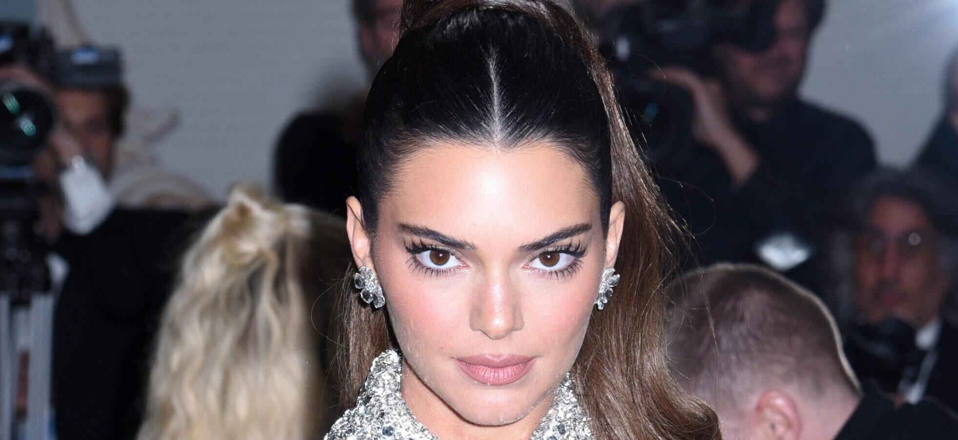 Kendall Jenner Rings In The New Year In A Dazzling See-Through Dress