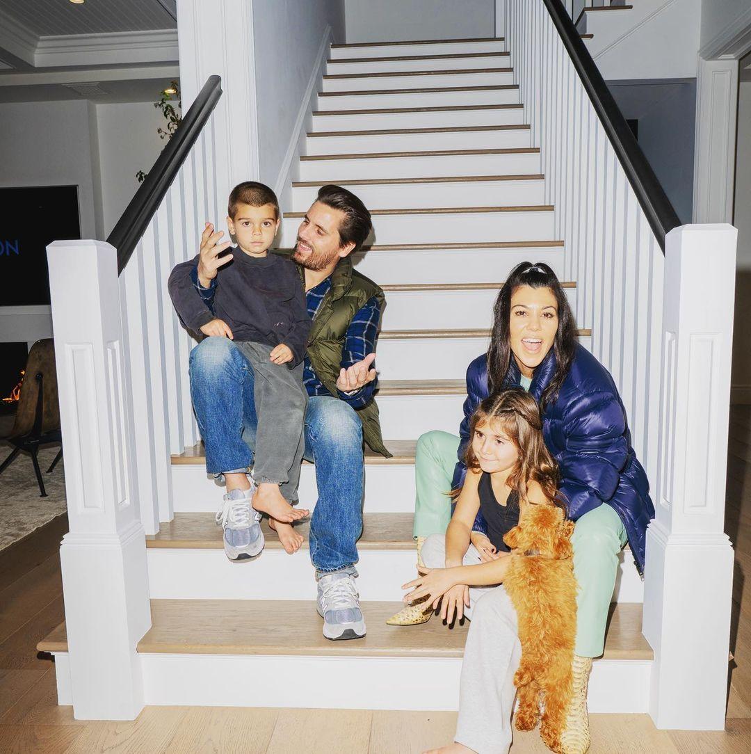 Scott Disick and ex Kourtney Kardashian with their kids