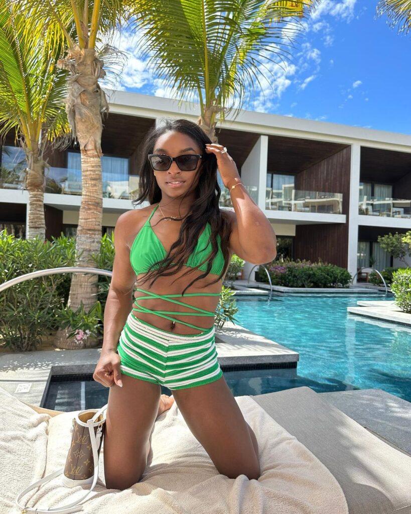 Simone Biles Flaunts Her Wifestyle In A Chic Bikini Photo