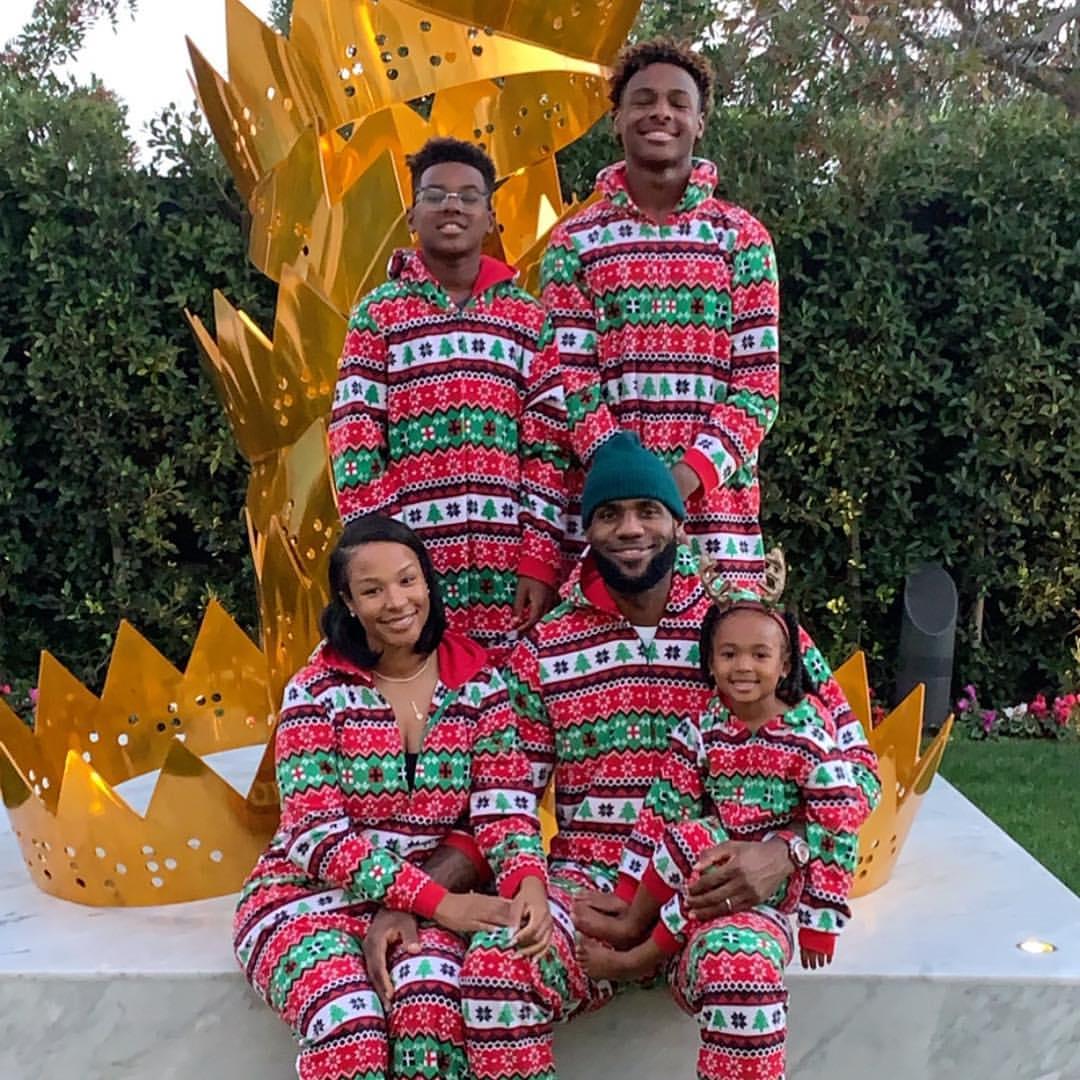 LeBron James and Wife Savannah with their three children