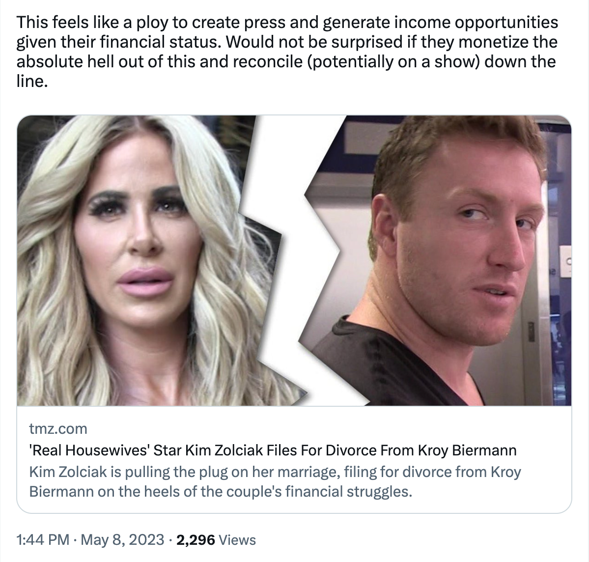 The Twitterverse Is Gagging At News Kim Zolciak & Kroy Biermann Are Calling It Quits