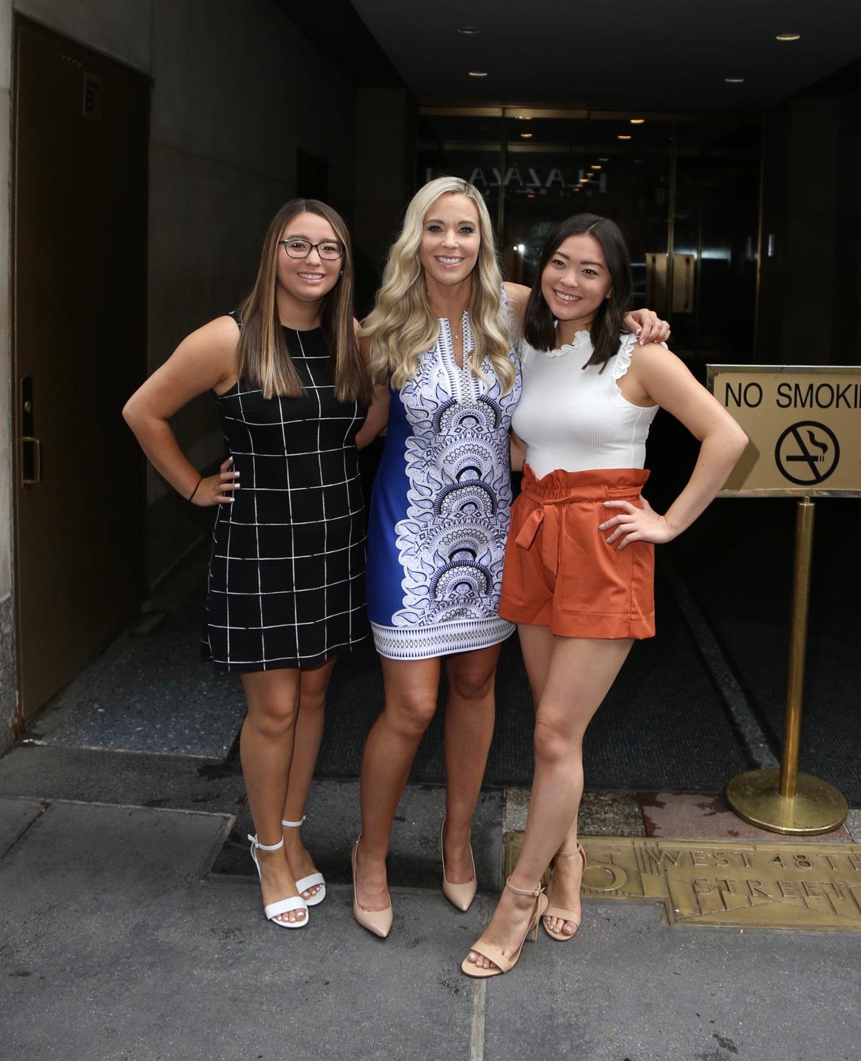 Kate Gosselin and her two daughters at the Today Show