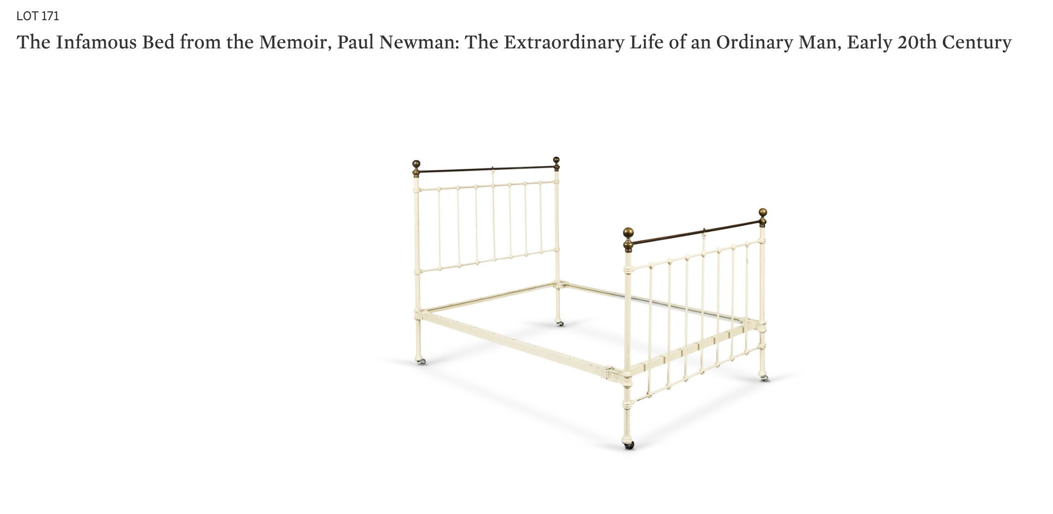 Sotheby's Auctioning Off Paul Newman & Joanne Woodward's Sex Room Bed