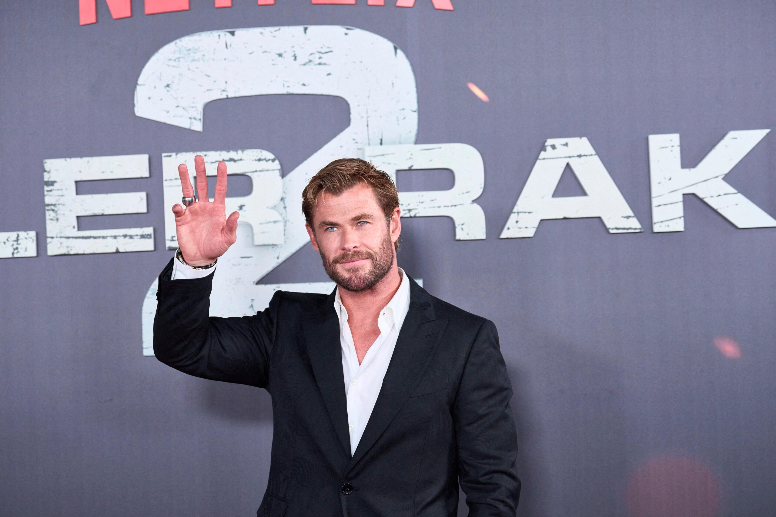 Chris Hemsworth attends 'Tyler Rake 2' Premiere at Callao Cinelights on June 7, 2023 in Madrid, Spain. 07 Jun 2023 