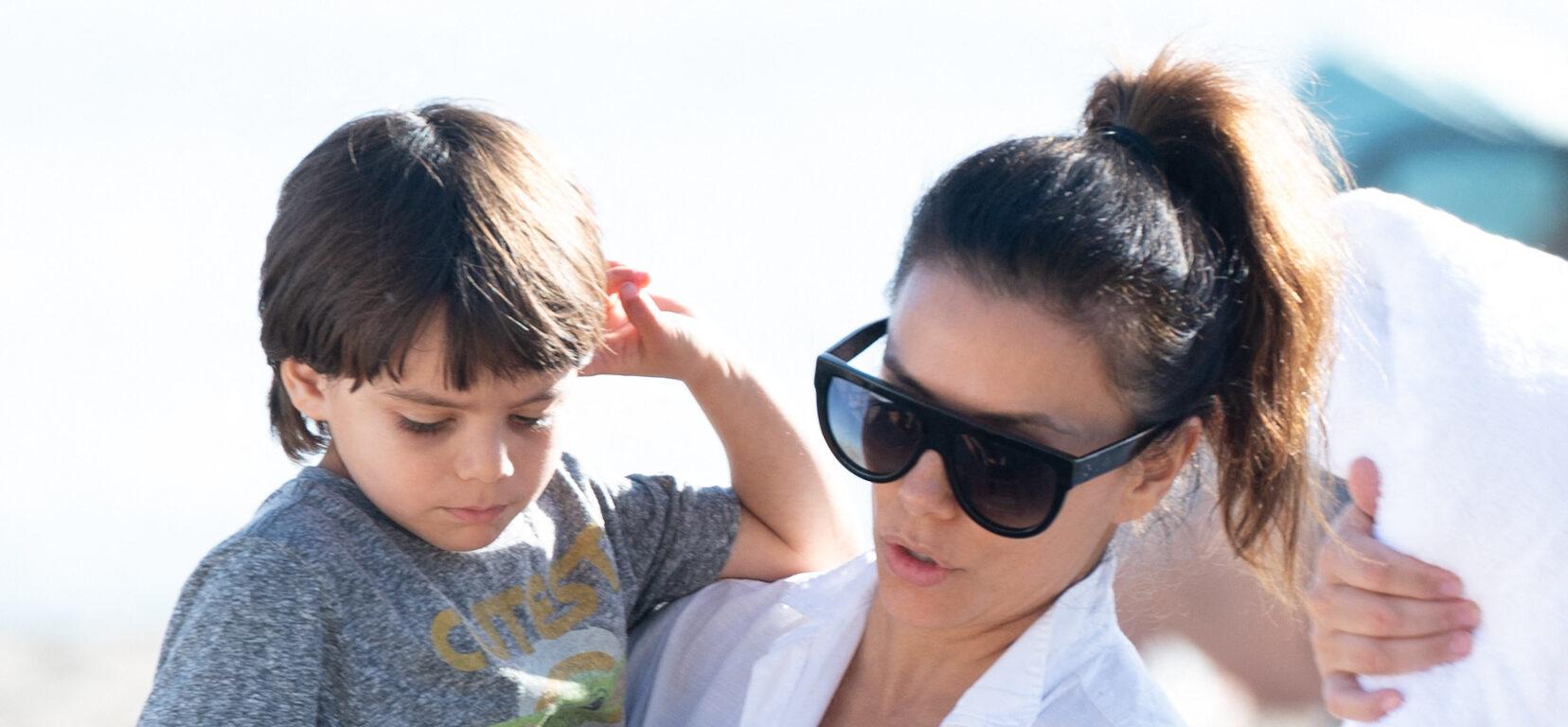 New Mom Eva Longoria Gets Her Morning Workout In With Baby Santiago