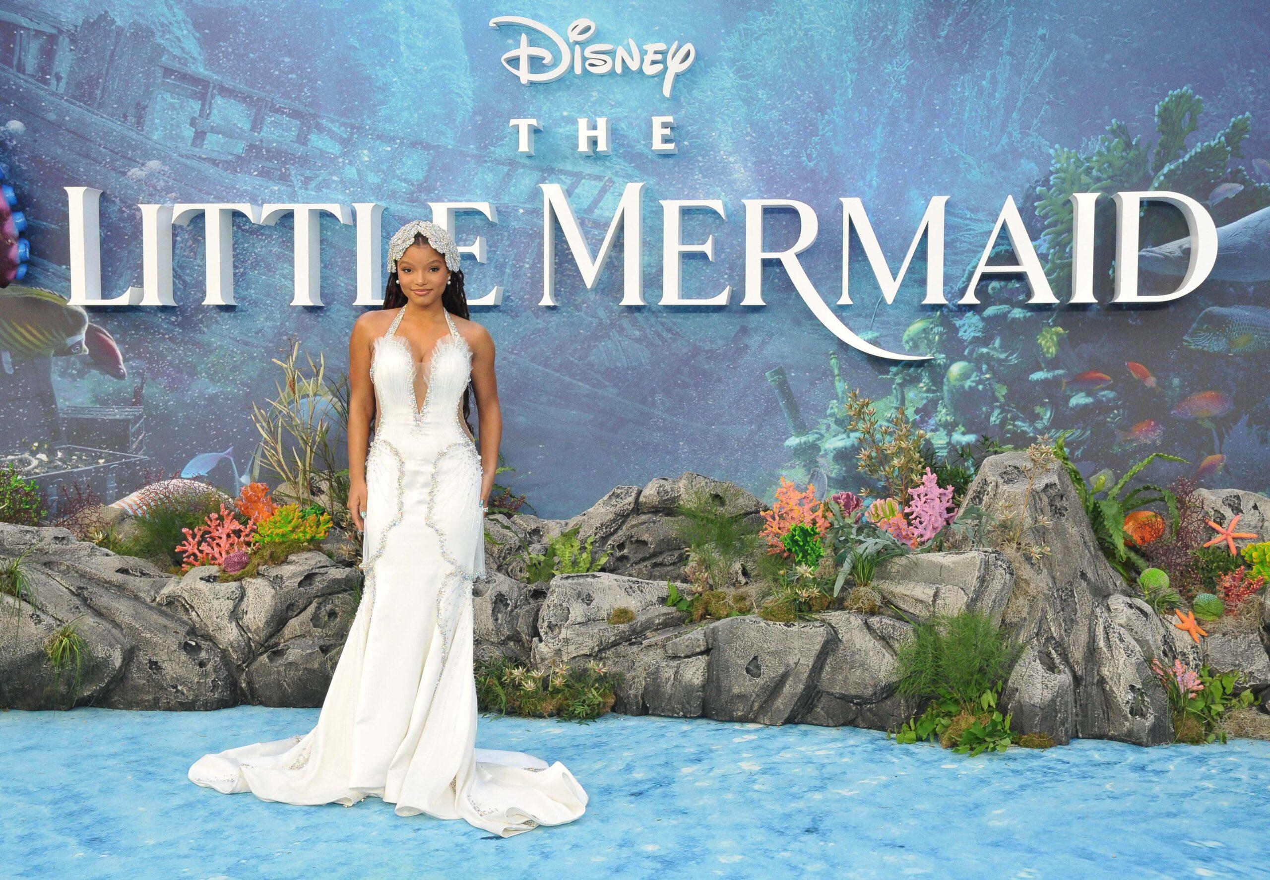 Halle Bailey attends the British film premiere of 'The Little Mermaid'