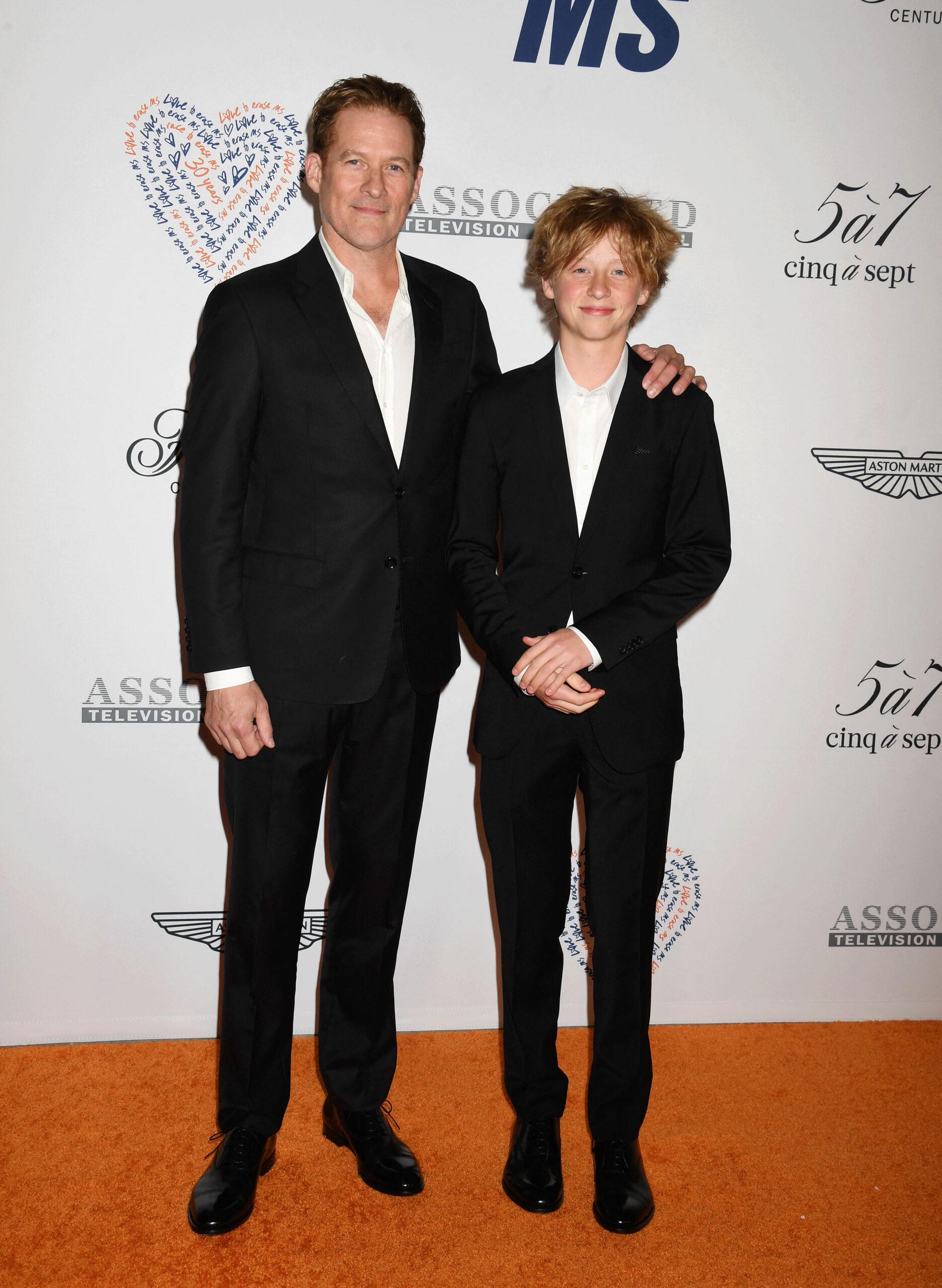 James Tupper and his son Atlas at the 30th Annual Race To Erase MS Gala