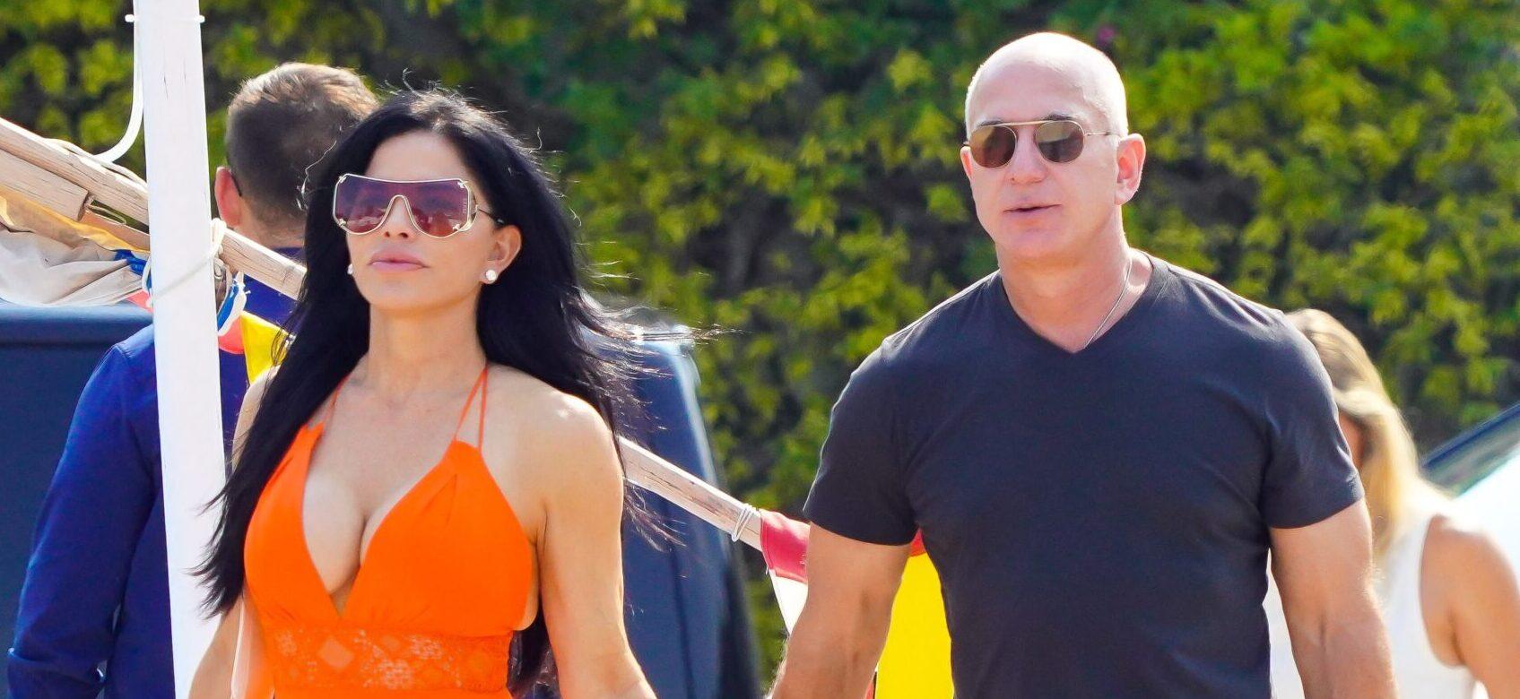 Jeff Bezos and Lauren Sanchez are seen out for a walk in Beaulieu sur Mer