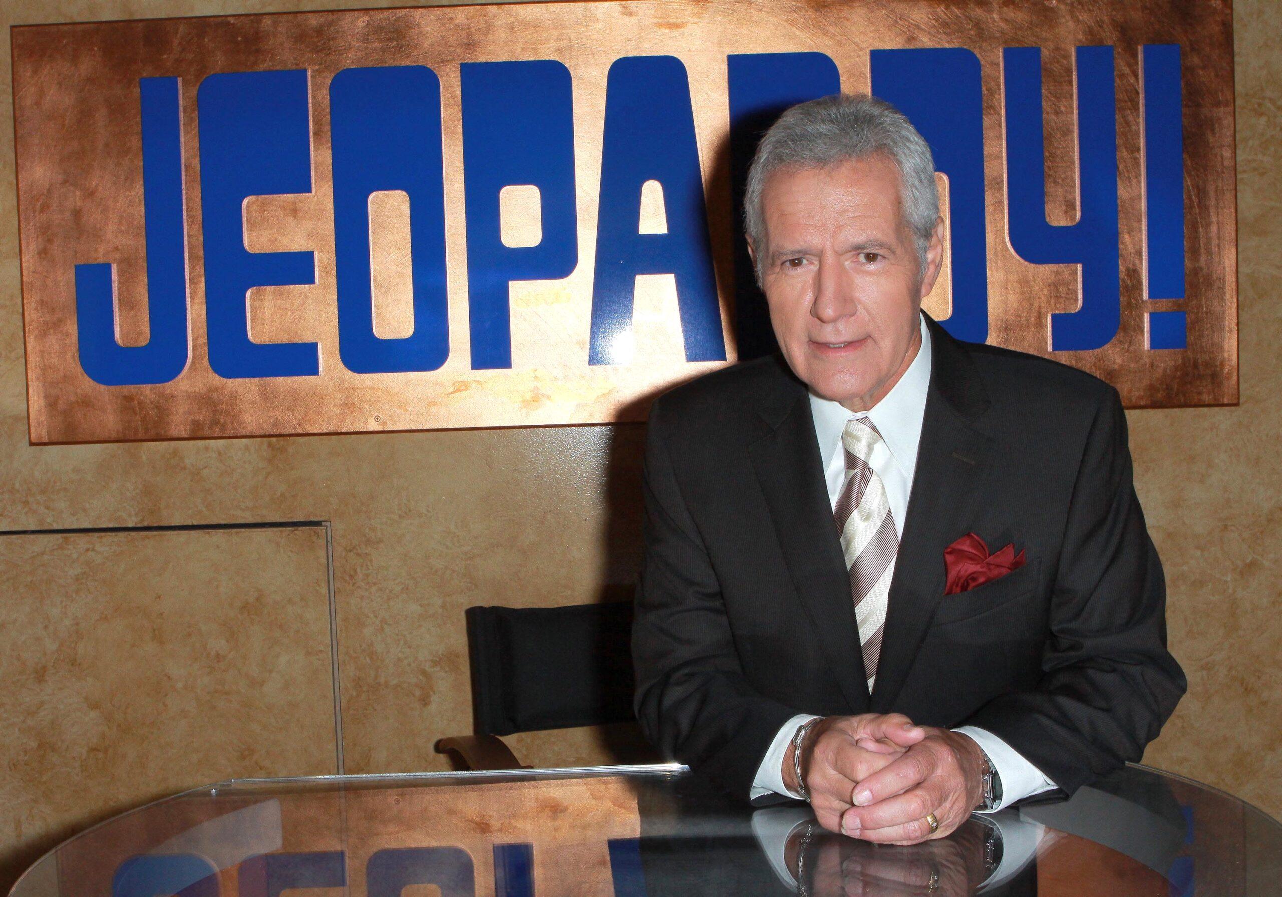 Alex Trebek at the ''Jeopardy!'' Hall of Fame Ribbon Cutting Ceremony