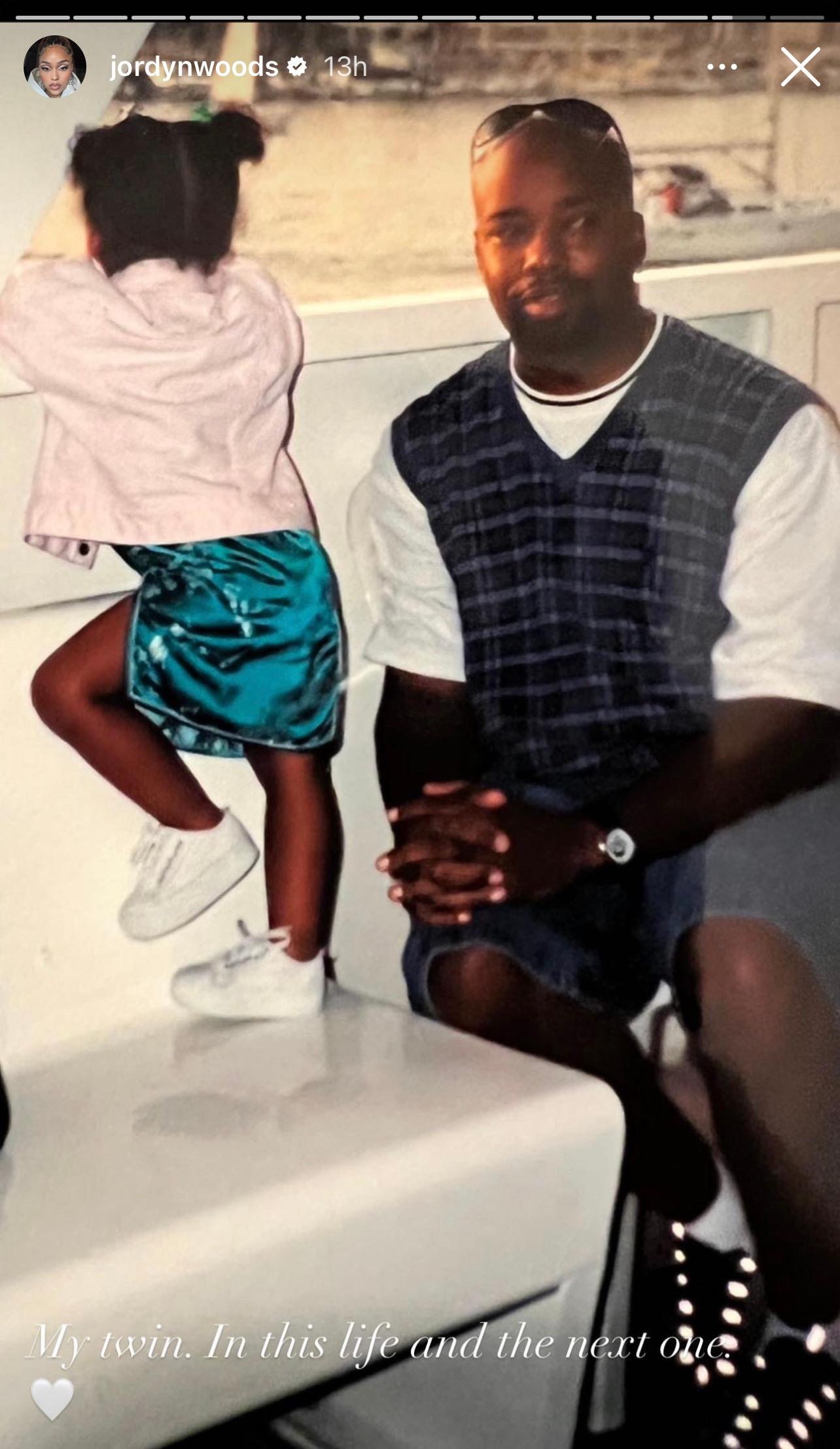 Jordyn Woods Calls Her Late Dad 'My Twin' In Father's Day Tribute