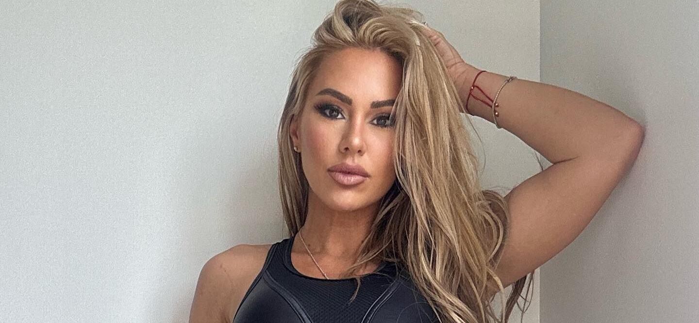 Former Soldier Kindly Myers In Sheer Lingerie Strips Off Her Leather Jacket