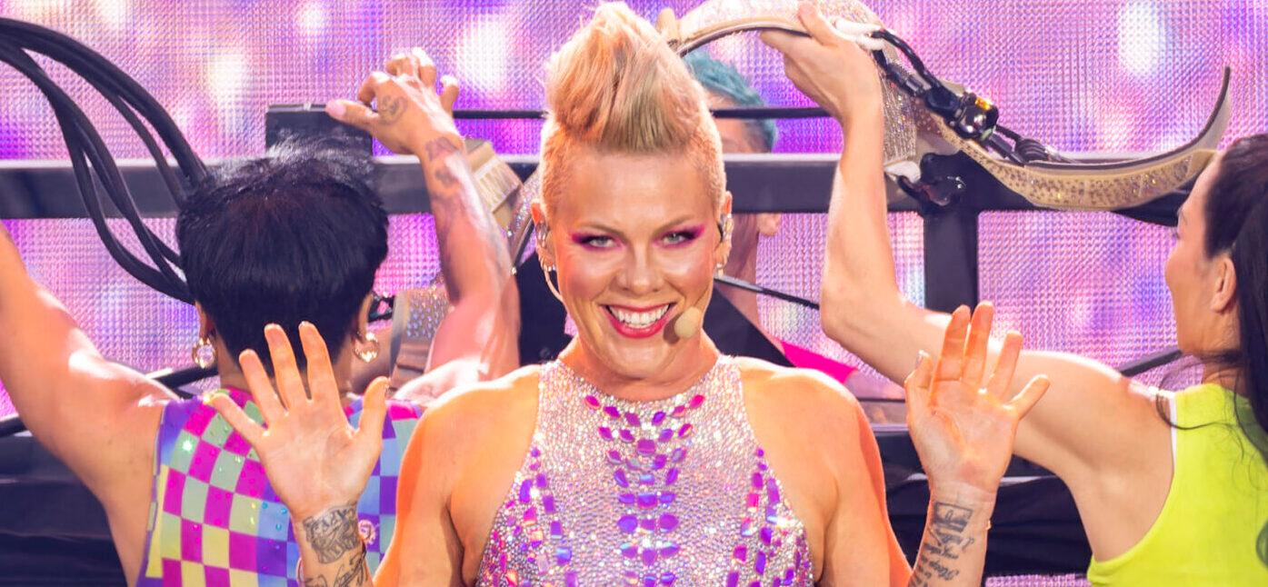 P!nk Shines Bright In Sparkling Bodysuit As Summer Carnival Tour Kicks Off