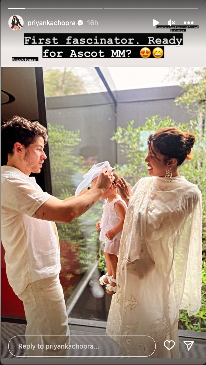 Priyanka Chopra and Nick Jonas' daughter gets first fascinator