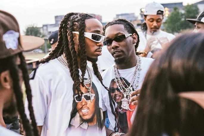 Quavo and Offset at late Takeoff's heavenly birthday celebration
