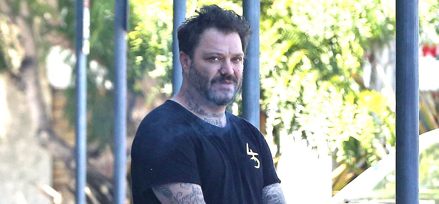 Bam Margera seen after being released from jail after being arrested for Trespassing