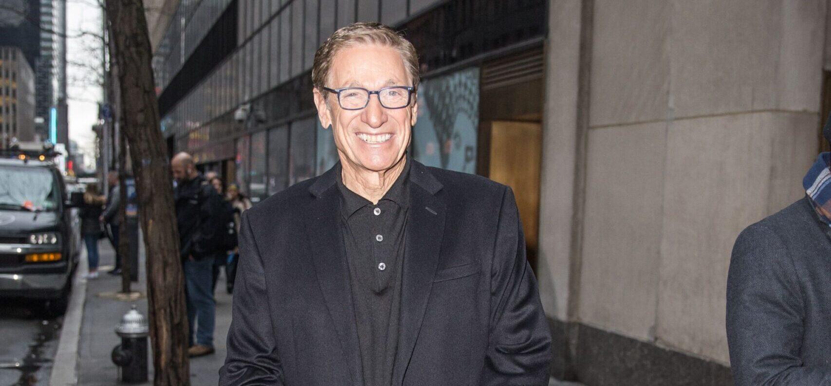 Maury Povich is seen leaving the Today Show